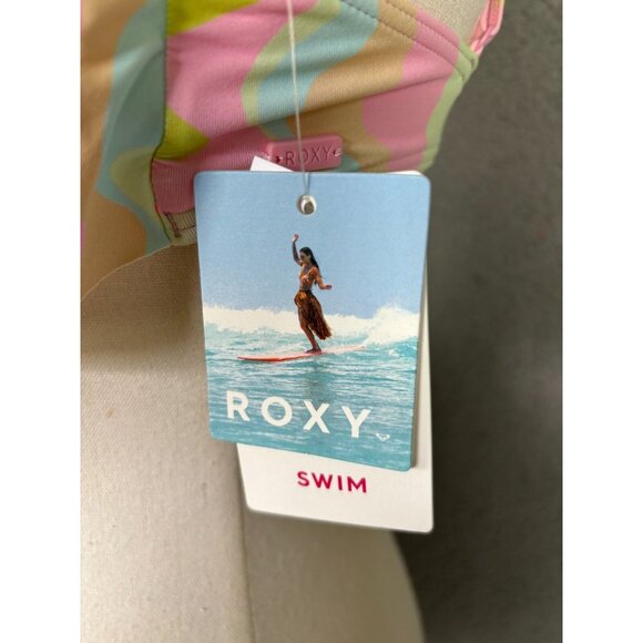 Roxy Juniors' Tropics Hype Cropped Tankini Top Multicolor Small New With Tag's. - Picture 4 of 7